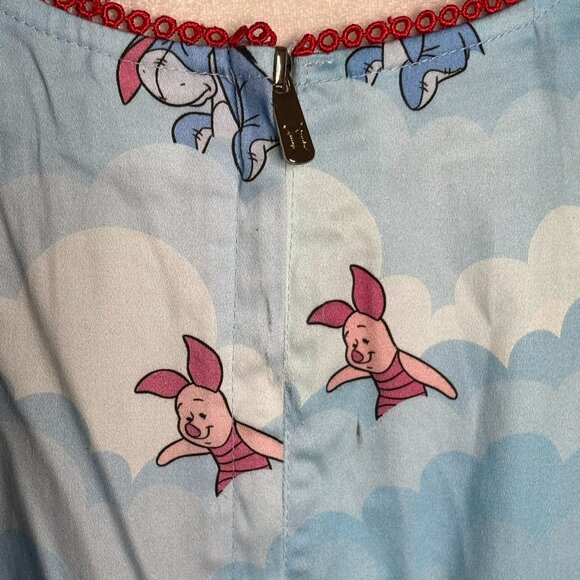 Disney Winnie The Pooh Loungefly Stitch Shoppe Dress Size 3XL Blue Belted Zipper - Picture 8 of 11